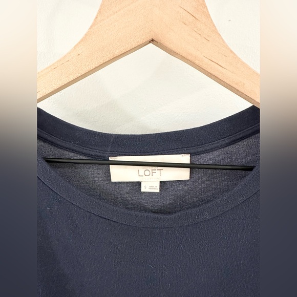 Loft Long Sleeve Navy & Black Colorblock Tunic Size Small - Picture 4 of 5